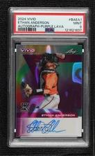 2024 Leaf Vivid Auto Purple Lava 1/2 Ethan Anderson #BA-EA1 PSA 9 MINT Auto 8d2