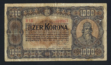 ???? HUNGARY P�nz�gyminiszterium 1000 KORONA 1/7/1923 P-75