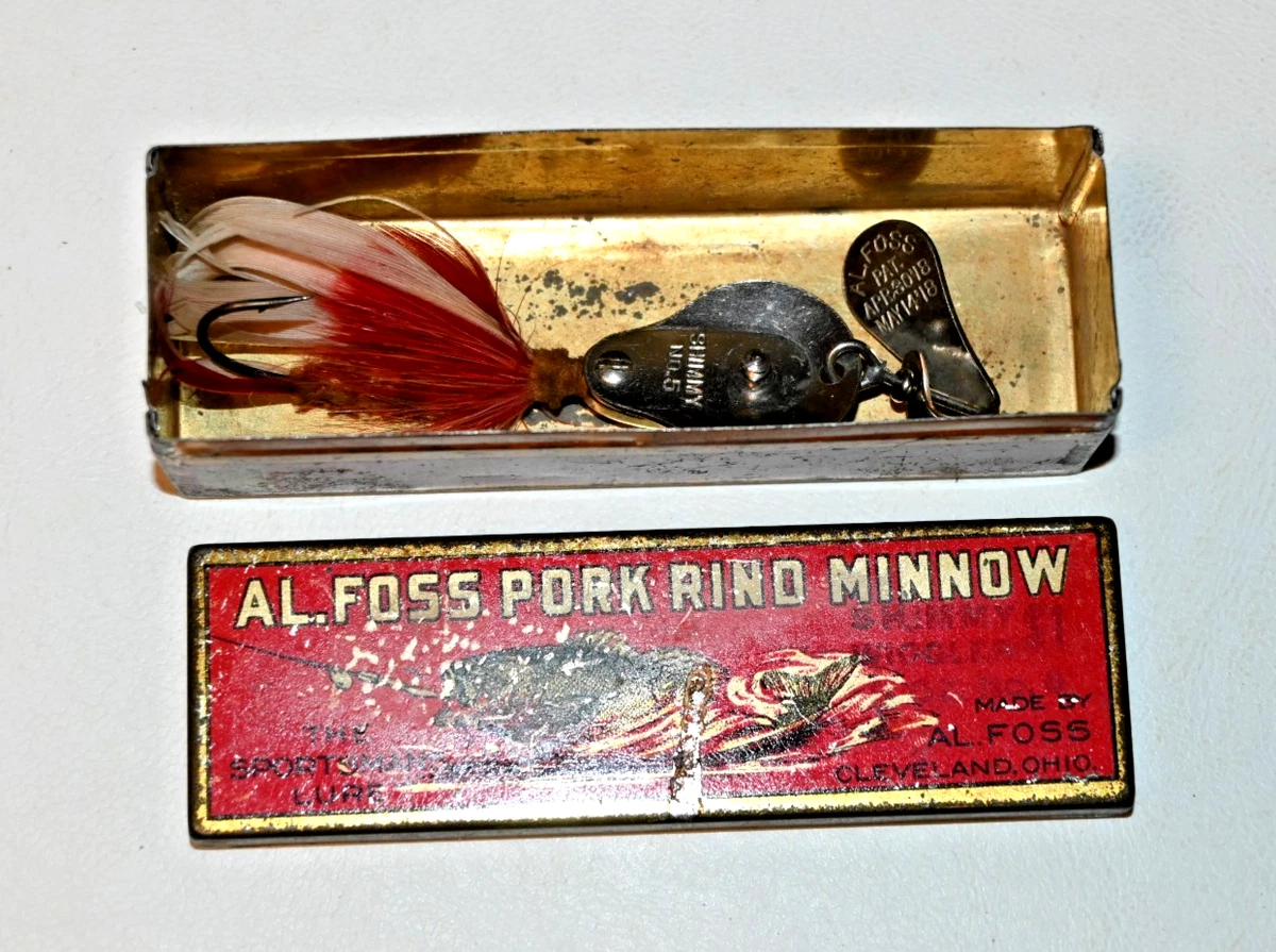 Petite Pub Ancienne Al Foss (1918) – Leurre De Pêche Pork Rind Minnow – Oriental Wiggler