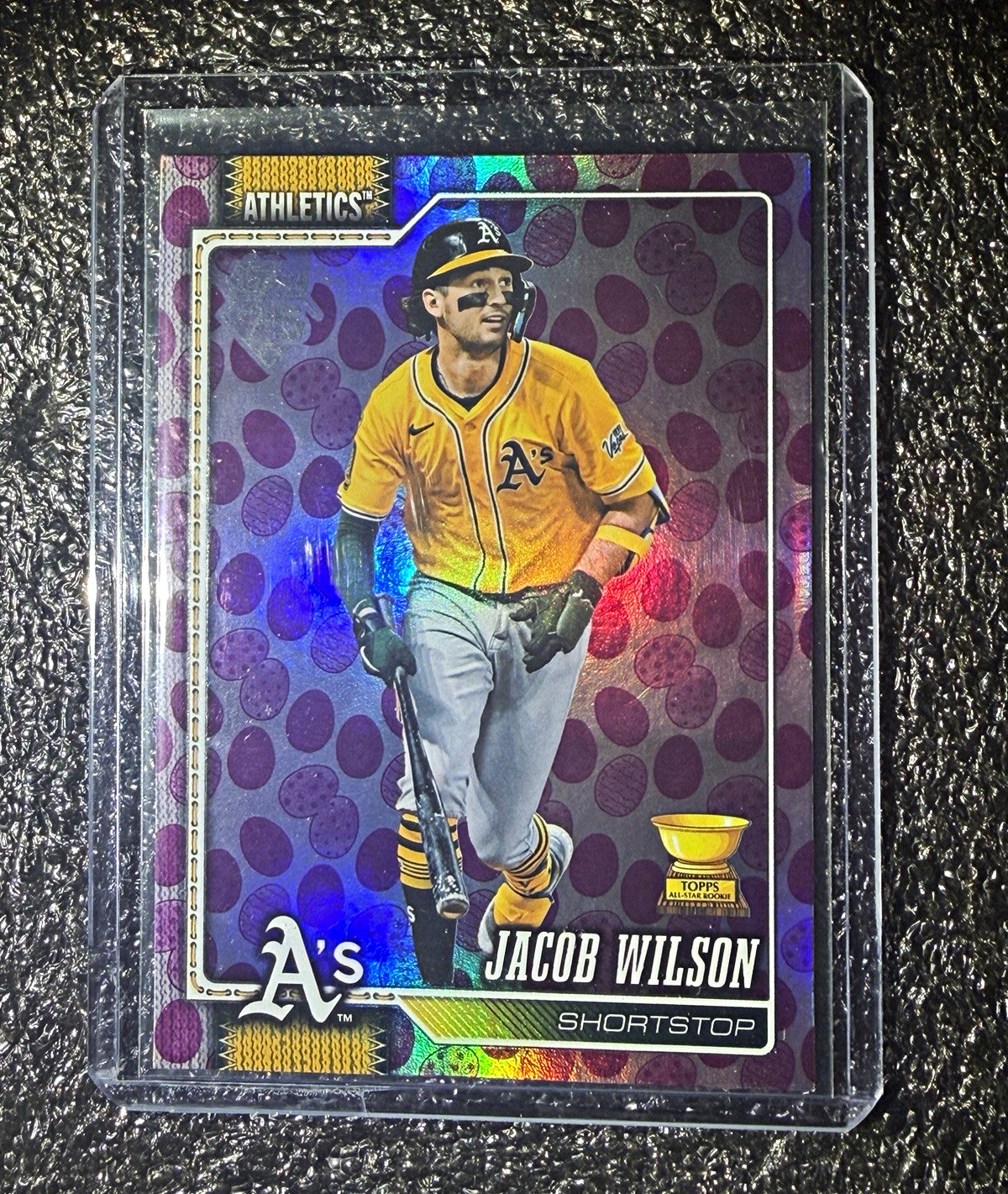 Topps 2026 Series 1 Jacob Wilson #240 Purple & Blue Polka Dots RC A's
