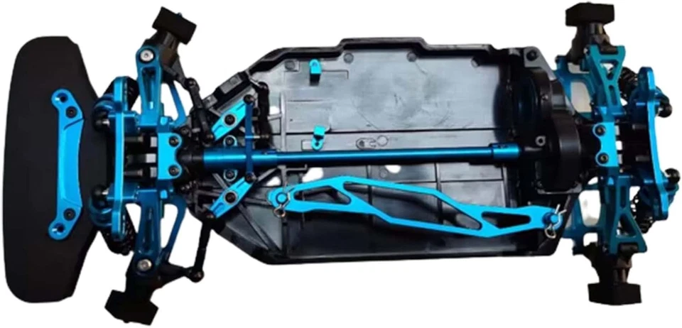 1/10 Alloy Upgrade RC Chassis Tamiya TT02 Frame Kit Shaft Drive Touring Car - Image 4 of 4