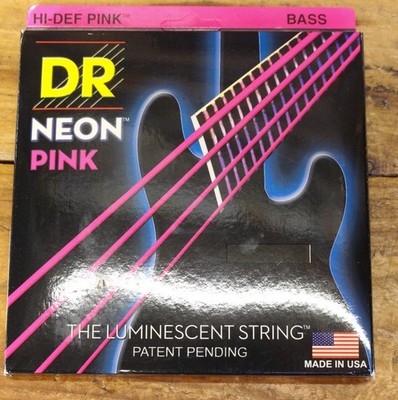 DR Strings NPB6-30 .030-.125 6-String Neon Hi-Def Pink Medium Bass Strings