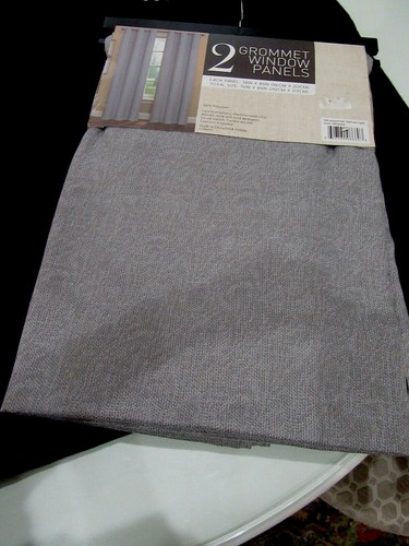 Öse Fenster Paneele Vorhang Fenster -2- 76" x 84" grau Sally Jacquard L7,25 - Bild 5 von 5