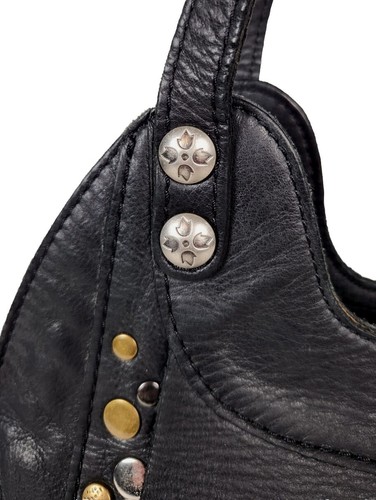 PATRICIA NASH ERGO Black Italian Leather Purse Shoulder Bag Satchel - Picture 3 of 8