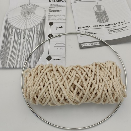 Crelando Dreamcatcher Makramee Bastelset Böhmisch Handgewebter Fransen Wandteppich Neu - Bild 2 von 5