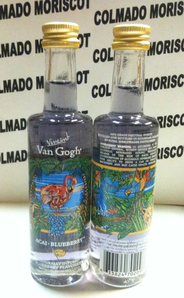 VODKA V VAN GOGH ACAI BLUEBERRY 50ml 35% cristal miniatura mignonette minibottle