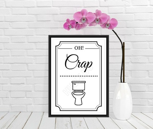 Badezimmerdrucke Wandkunst Poster Dekor Zitate lustig WC Humor Bild A3 A4 - Bild 57 von 68