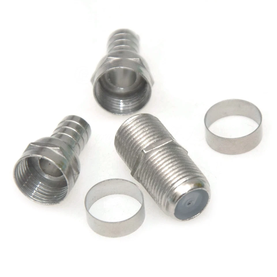 3x Satellite/Cable TV Female F Connector Joiner Coupler RG6 Adapter Interconnect - Image 2 of 4