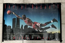 MICHAEL JORDAN Chicago Bulls Aerial Assault Laminated Poster Costacos Bros 1992