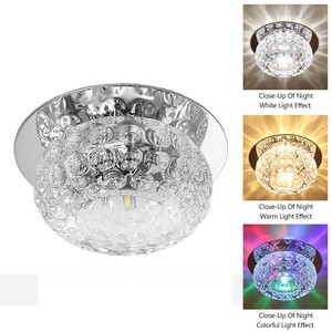 Led Crystal Ceiling Light Decoration Balcony Porch Colourful