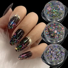 Chameleon Sequins Mirror Laser Powder Holographic Nail Art Glitter Flakes Decor