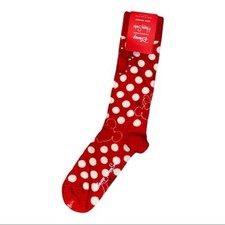 Happy Socks Disney Twinkle Twinkle Red Crew Socks Unisex Size 10-13 NWT
