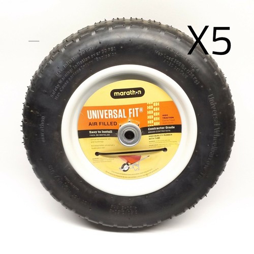 (5) MARATHON 20265 UNIVERSAL FIT AIR FILLED WHEELBARROW WHEEL eBay