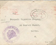 GB FRANCE WW1 Cover *MISSION ANGLAISE*Paris Cancelled PAID WAR BONDS 1918 38c.11