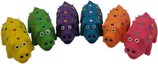 6 Pack 4 Inch Mini Latex Dog Squeaky Toys Polka Dot Piglet Pig Dog Toy for Mimi