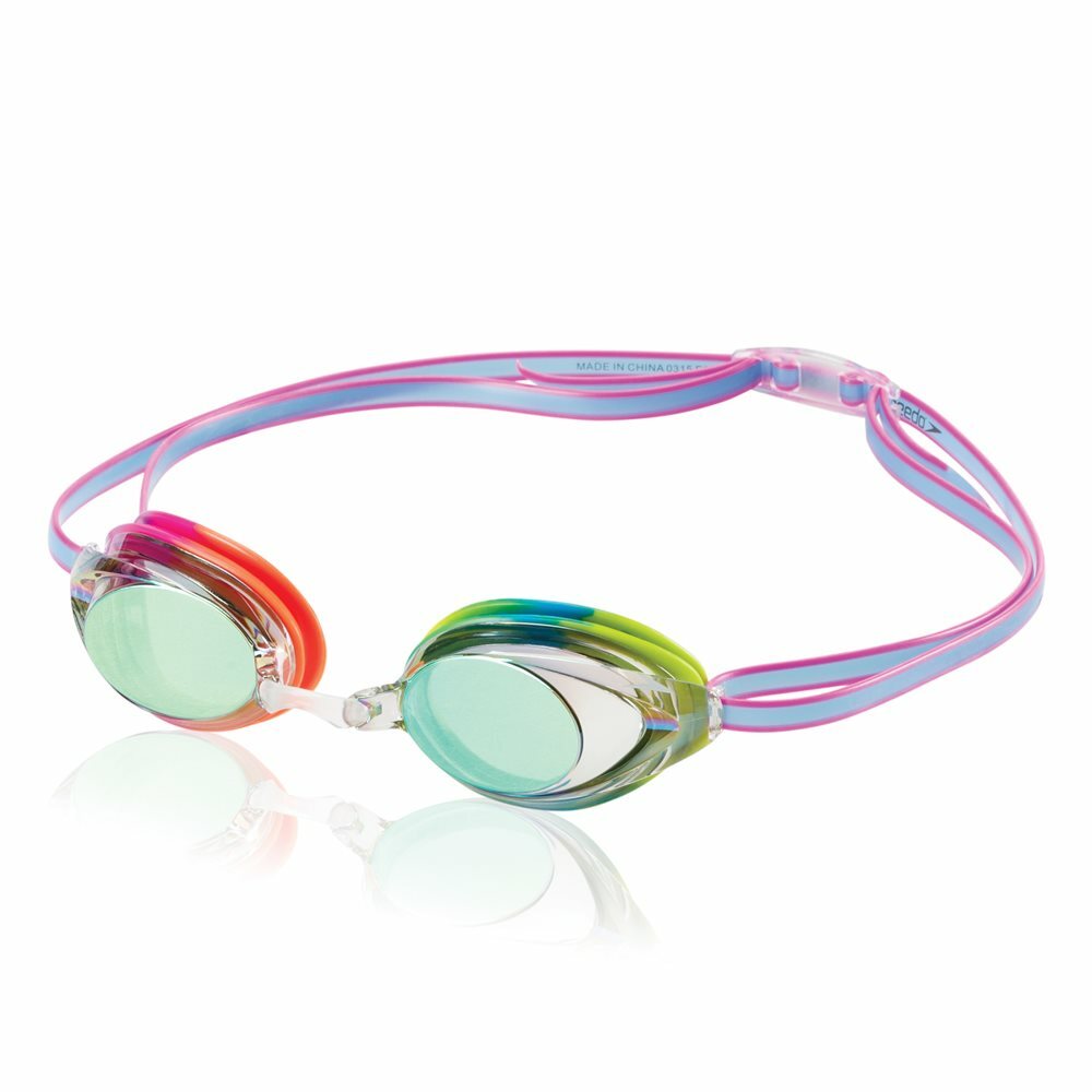 speedo jr vanquisher 2.0 mirrored swim goggles