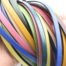 Flat Genuine Leather Cord 10mm - Bracelet Jewelry DIY Craft Making Strip 1.1 Yd.