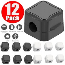 12Pcs Magnetic Clip Cord Organizer Lead Management Charger Cable Holder Clamps