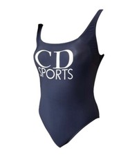 Christian Dior Sports Vintage Logo Swimwear M One-piece Blue Nylon RankAB