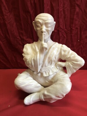 Geo Martel Character Chinese Seated Em Ceramic Ne Rien Dire H 40 Cm Devres Ebay