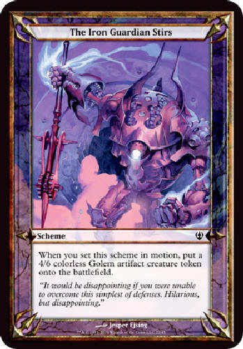 THE IRON GUARDIAN STIRS (OVERSIZE) Archenemy MTG Magic Cards DJMagic