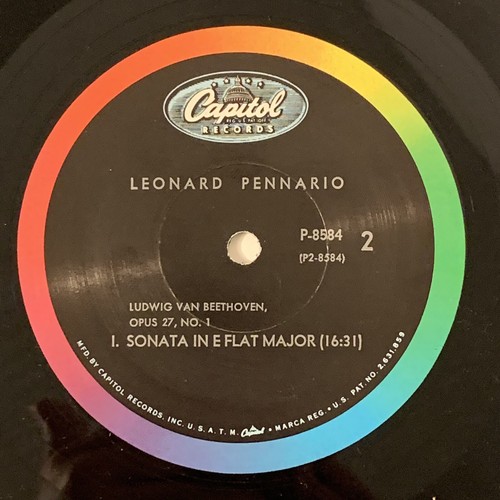 Beethoven Mozart Haydn Leonard Pennario Piano Sonata Capitol Records P 8584 Mono - Picture 6 of 6
