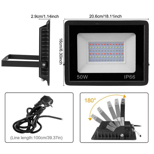LED Fluter Stecker Außen Strahler Arbeitsleuchte Baustrahler Scheinwerfer Garten - Bild 119 von 251