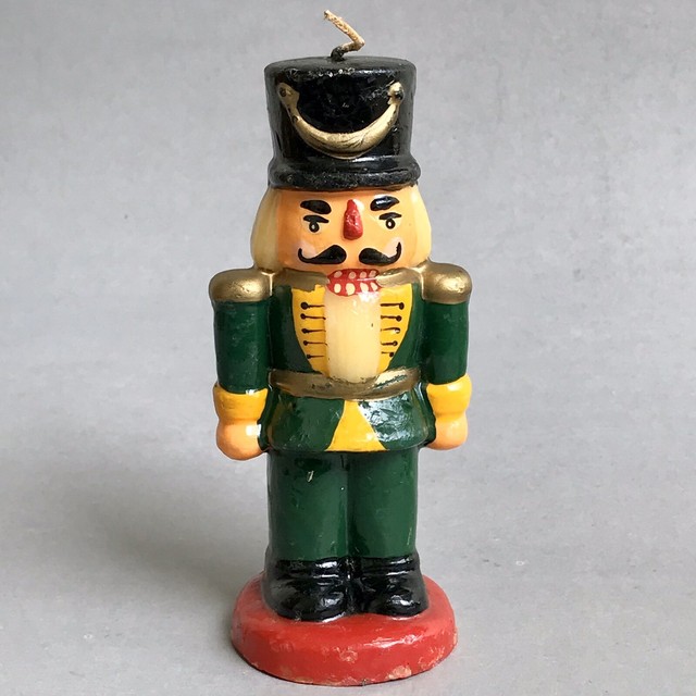 VTG 1980s NUTCRACKER Candle Green Red CHRISTMAS Candles Ornament HOLIDAYS Decor eBay