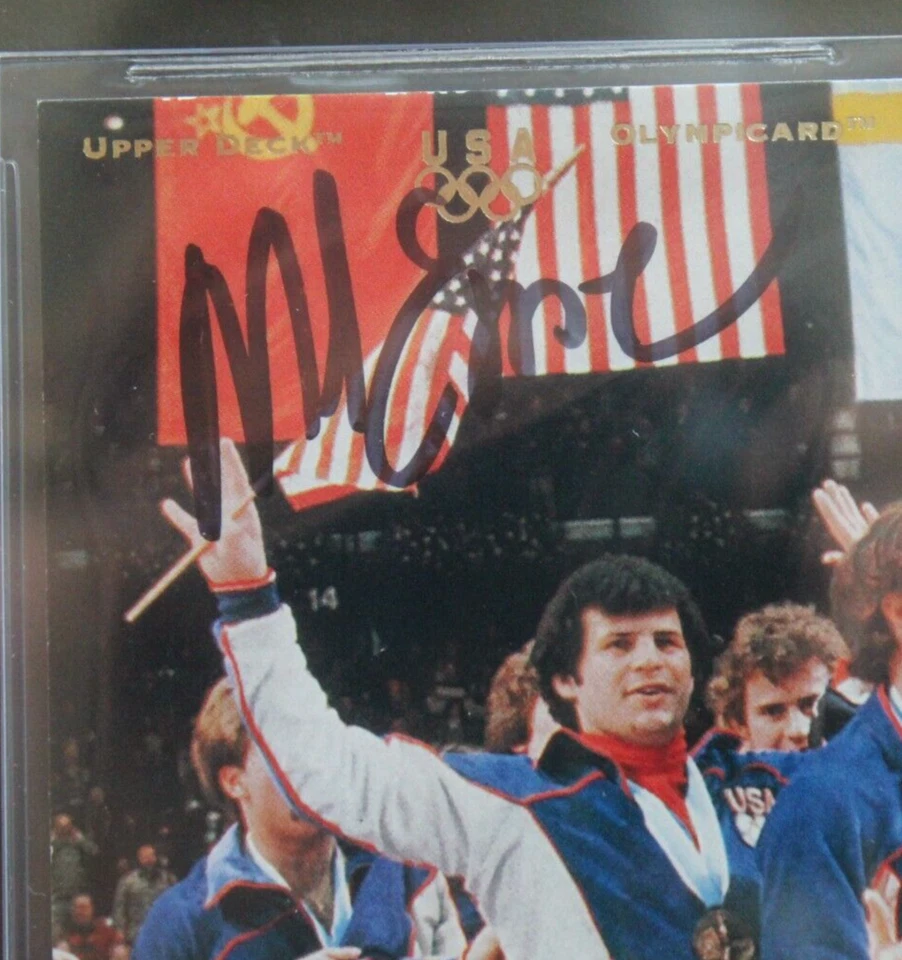 Mike Eruzione USA Olympics MIRACLE ON ICE Autographed Signed 1996 Upper Deck BAS - Image 2 of 4