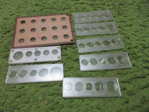 6 US Mint Set Coin Holders, White Capital type cents, Raymond Wayte etc