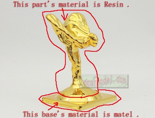 Rolls Royce Adorno Mascota Resina/Metal Modelo Decoraciones Color Dorado - Imagen 3 de 16