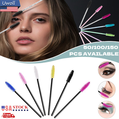 Disposable Eyelash Brush Mascara Wands Applicator Eyebrow Brush Makeup Tool US