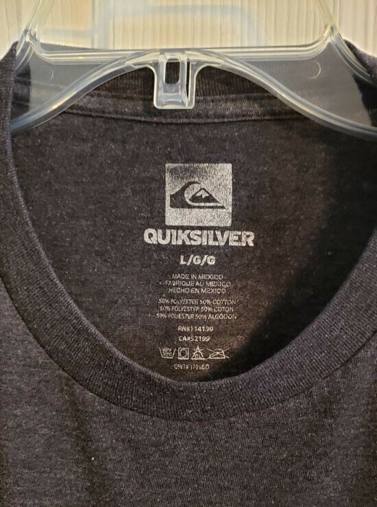 Quicksilver Adult Dark Gray with Colored Design i… - image 3