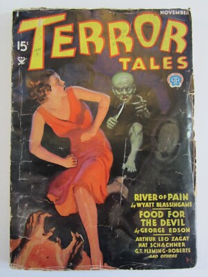 Terror Tales v. 1 #3, Nov.  1934 VG- 3.5  John Howitt cover! Scarce 3rd Issue!