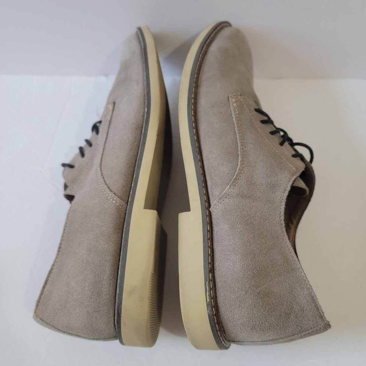 BANANA REPUBLIC Suede Oxford Men\'s Sz 12 Gray Lace-Up Business Casual Minimalist BANANA REPUBLIC Suede Oxford Men main image 2