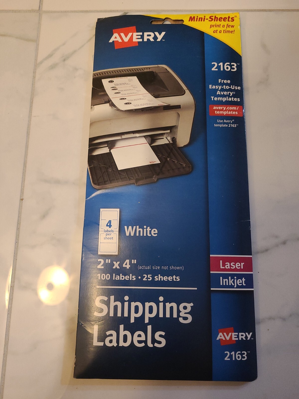 Opened Avery Mini Sheets Shipping Labels 2 X 4 Pack Of 100 2163 Opened avery mini sheets shipping labels 2 x 4 pack of 100 2163