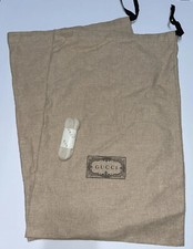 2 Gucci Dust Bags Beige Burlap Sack Style 12x17  Brand New Shoelaces