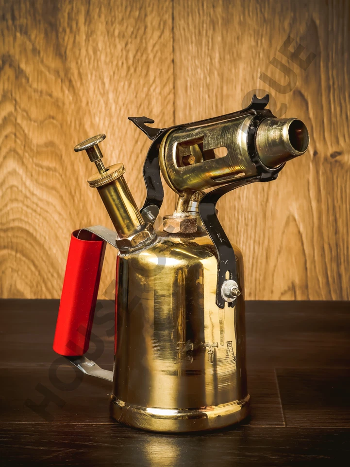 Functional Vintage Style Kerosene Oil Brass Blow Torch Lamp Retro Soldering Tool - Image 2 of 4