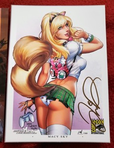 SDCC Mike DeBalfo Promo Card Lot Signed/# Macy Sky