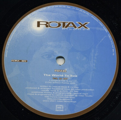 Pascal Rioux Feat. Mr. Day - The World To See (12'') (Very Good Plus (VG+)) - 126