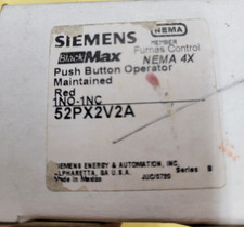 Siemens 52PX2V2A 2-Position Push-Pull Switch Red Mushroom 1NO-1NC NEMA 4X