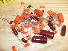 SPRAGUE  6PS-P22 .22uF 600V DC Orange Drop Capacitor - 50 LOT MIXED RADIO REPAIR