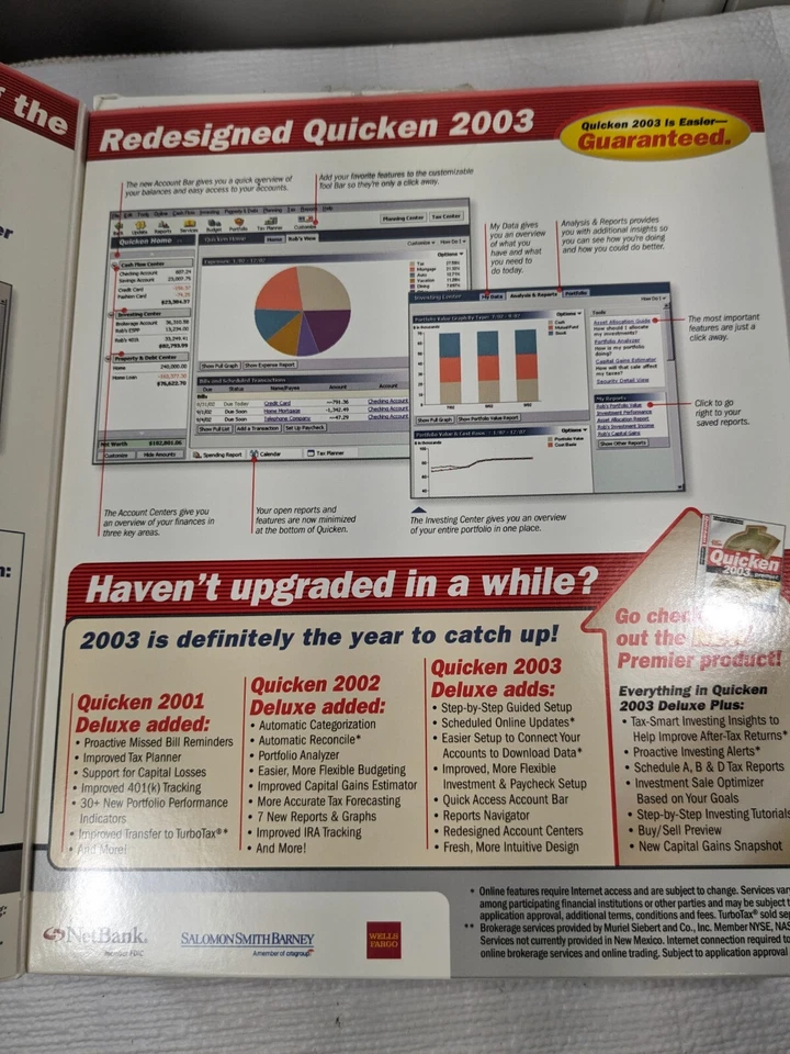 Quicken 2003 Deluxe software CD-ROM disc program Intuit Windows 95/98/2000/Me/XP - Image 4 of 4