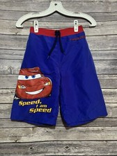 Disney Pixar Cars Boys swim trunks Size Med Lighting Mcqueen I am Speed Shorts