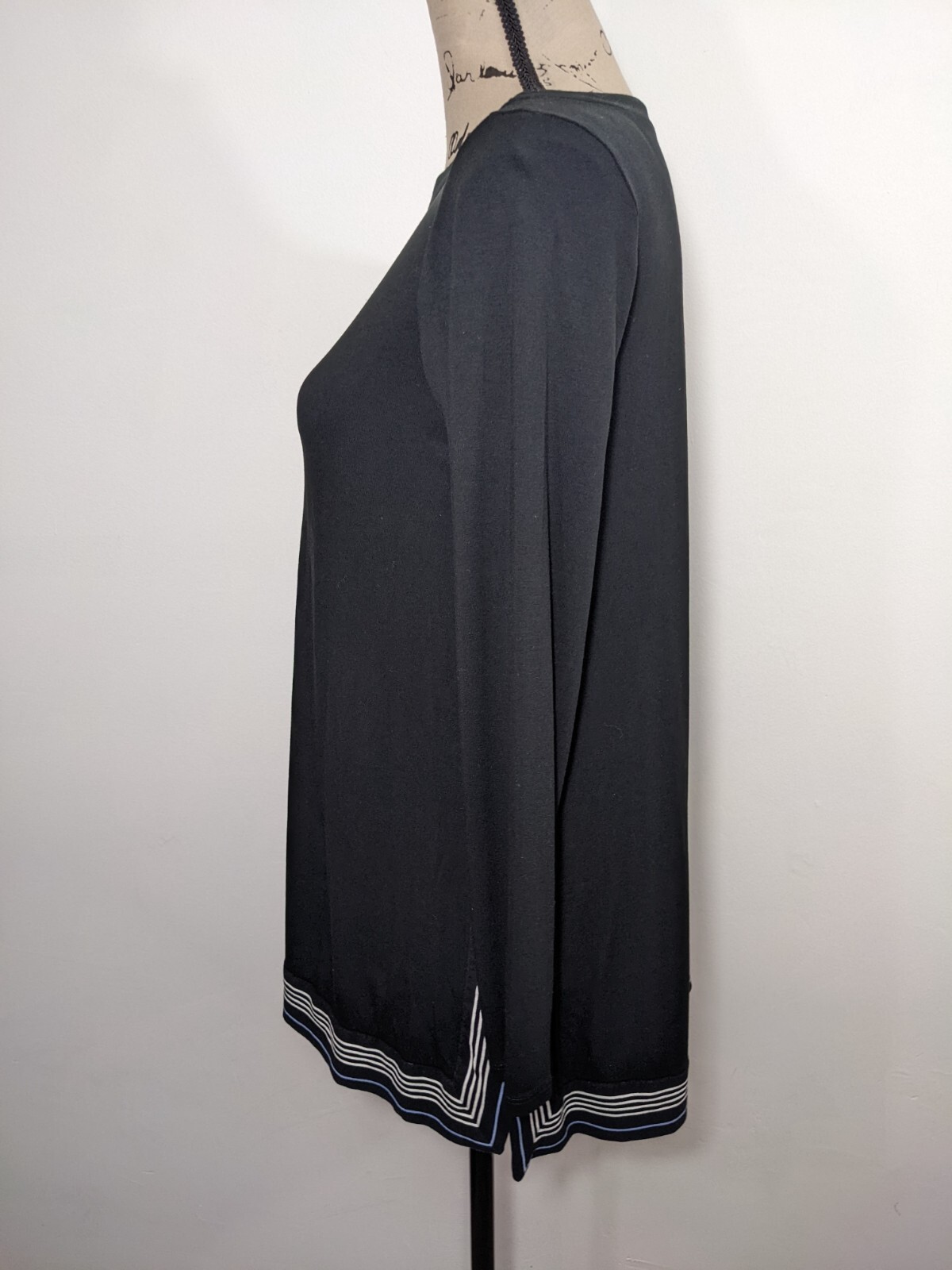 J. Jill WEAREVER Black Long Sleeve Soft Shirt Tunic T… Gem