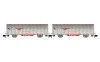 Arnold HN6697, 2Tlg. Set Schiebeplanenwagen Railcargoaustria, ÖBb, Neu & Ovp, N