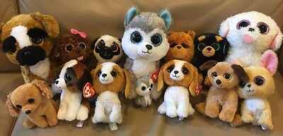 TY Beanie Boos Plush 6â 9â Nacho Pippie Tuffy Pugsly Husky Barley Cookie Duke | eBay