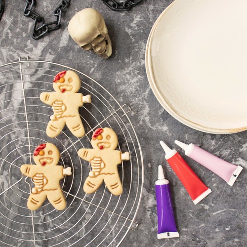 Set of 4 Gingerbread Man cookie cutters | Zombie, VooDoo, Happy, Vitruvian Man - Picture 6 of 14