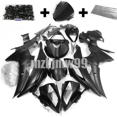 Matte Black Injection Fairing Kit+Bolts For Yamaha YZF R6 YZF-R6 2008-2016 09 10