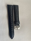 ROLEX Black Leather Band 19mm  With  Rolex Silver Buckle NOS Pre-Owned — photo 5